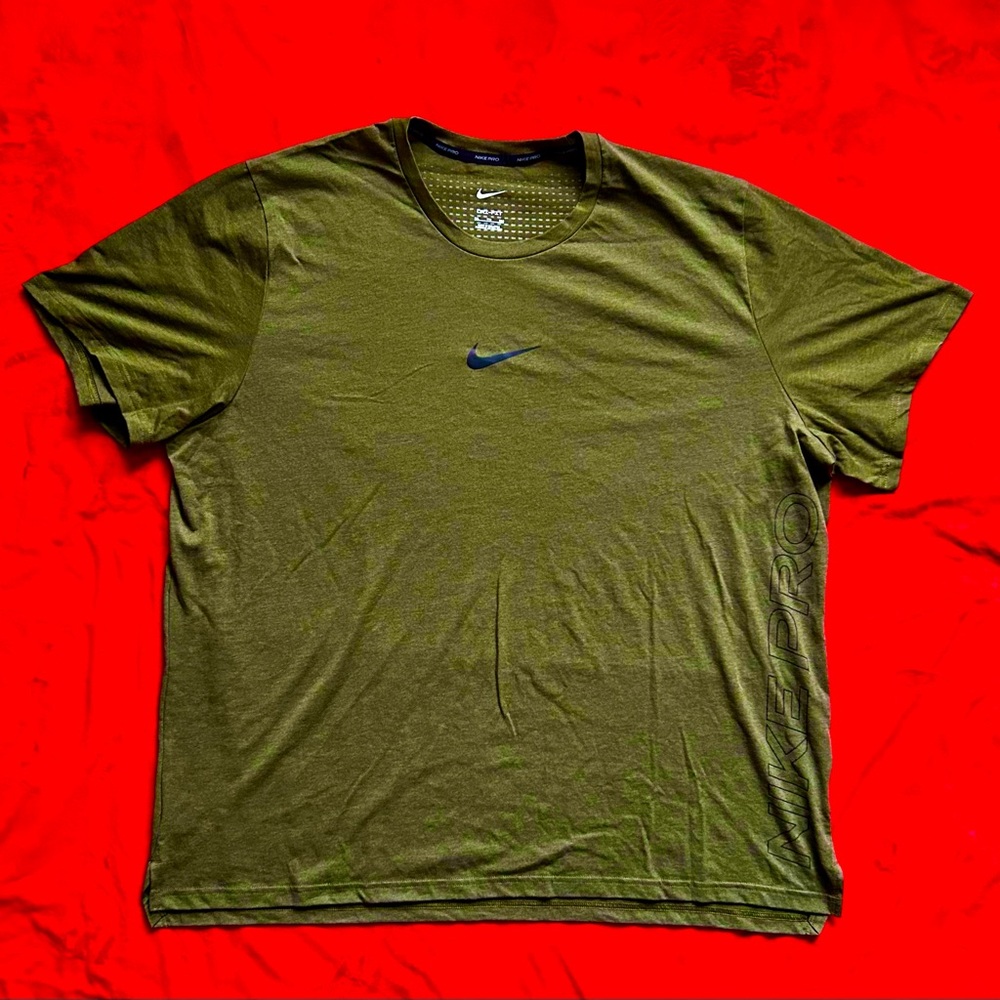 NikePro Dri-Fit T-Shirt-Olive Green-XXL